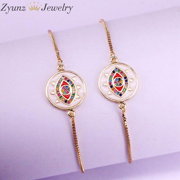 bangle 10pcs eye enamel connector chain bracelet colorful cz micro pave charms jewelry bracelet for women girls, Black
bangle 10pcs eye enamel connector chain bracelet colorful cz micro pave charms jewelry bracelet for women girls, Black