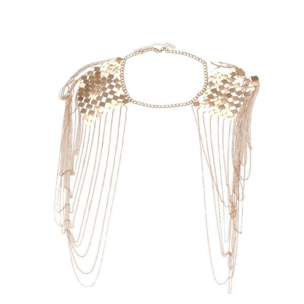 necklaces vintage punk harness bikini body link epaulet shoulder chain necklace collar dangling tassel, Silver
necklaces vintage punk harness bikini body link epaulet shoulder chain necklace collar dangling tassel, Silver