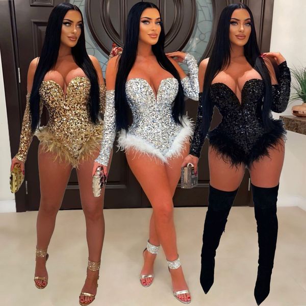 women's jumpsuits rompers y2k bodysuit party glitter rough diamond sequin rompers women off shoulder feather bead flake jumpsuit nightc, Black;white
women's jumpsuits rompers y2k bodysuit party glitter rough diamond sequin rompers women off shoulder feather bead flake jumpsuit nightc, Black;white