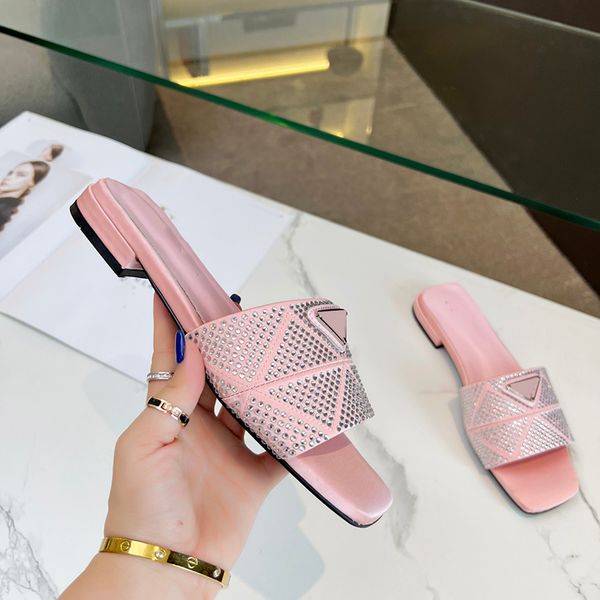 womens flat slippers small heel sandals rhinestone upper enamelled hardware triangle logo casual shoes home outdoor beach shoe vintage mule, Black
womens flat slippers small heel sandals rhinestone upper enamelled hardware triangle logo casual shoes home outdoor beach shoe vintage mule, Black