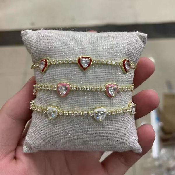 bangle pink red white enamel heart cz charm tennis chain adjusted size fashion women lady bracelet 2021 new, Black
bangle pink red white enamel heart cz charm tennis chain adjusted size fashion women lady bracelet 2021 new, Black