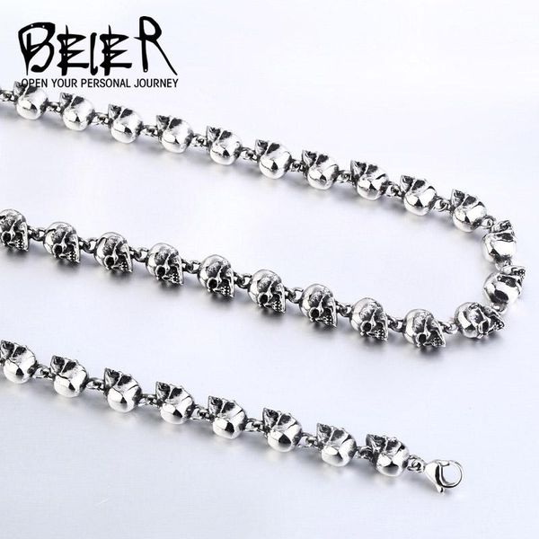 necklaces beier new store 316l stainless steel necklace cool skull necklace punk rock ball men's necklace jewelry llbn1031, Silver
necklaces beier new store 316l stainless steel necklace cool skull necklace punk rock ball men's necklace jewelry llbn1031, Silver