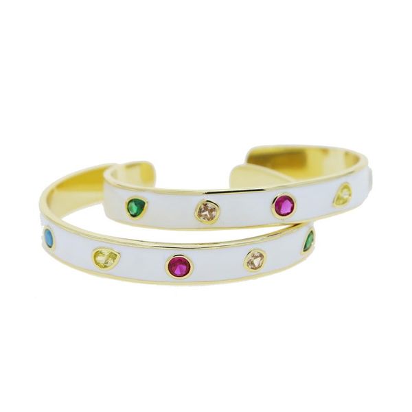 bangle fashion women jewelry 2022 new white enamel geometric colorful cubic zirconia cz open band women bangle, Black
bangle fashion women jewelry 2022 new white enamel geometric colorful cubic zirconia cz open band women bangle, Black