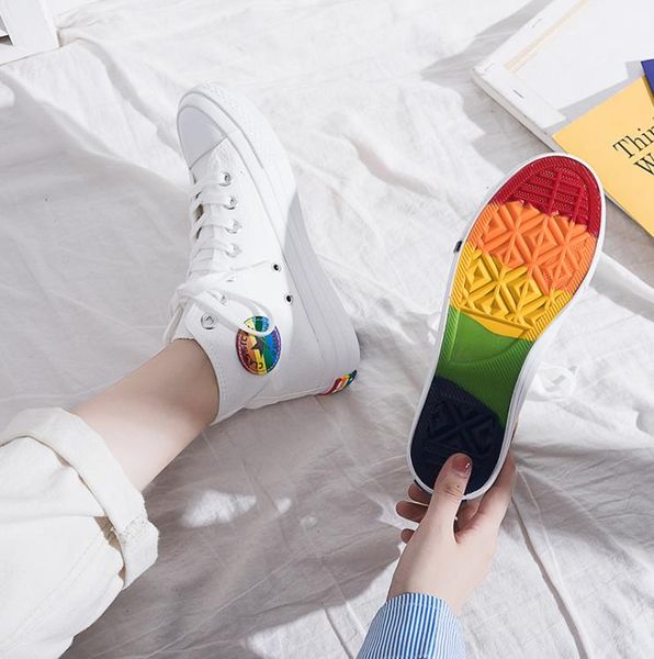 high rainbow canvas shoes 2021 korean fashion female students small white shoes students casual shoes7607219, Black
high rainbow canvas shoes 2021 korean fashion female students small white shoes students casual shoes7607219, Black
