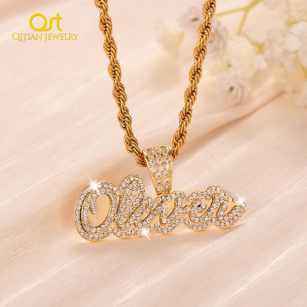 necklaces personalized iced out necklace with name for women custom double crystal name necklaces stainless steel chain pendant jewelry, Silver
necklaces personalized iced out necklace with name for women custom double crystal name necklaces stainless steel chain pendant jewelry, Silver