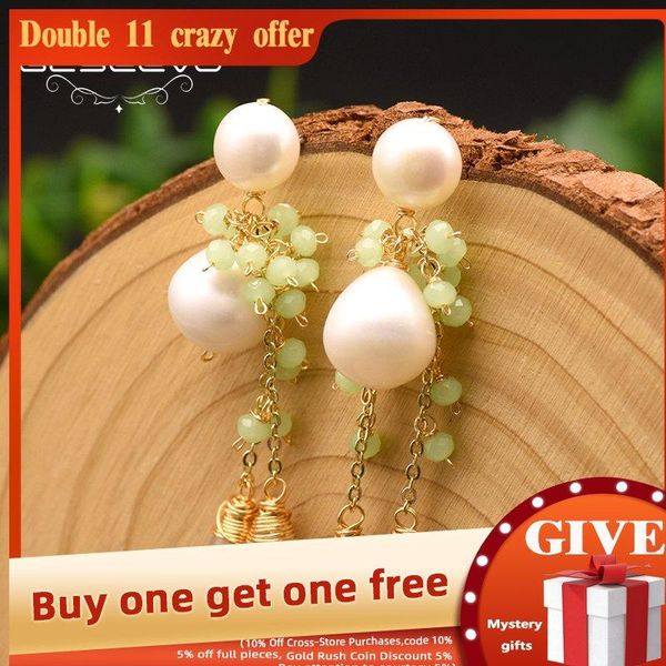 knot glseevo original design natural round fresh water pearl drop earrings for women wedding engagement fine jewelry brincos ge0871, Silver
knot glseevo original design natural round fresh water pearl drop earrings for women wedding engagement fine jewelry brincos ge0871, Silver