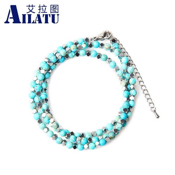 necklaces ailatu 5pcs/lot bohemian natural semiprecious stone necklace women's fashion bracelet stainless steel jewelry, Silver
necklaces ailatu 5pcs/lot bohemian natural semiprecious stone necklace women's fashion bracelet stainless steel jewelry, Silver