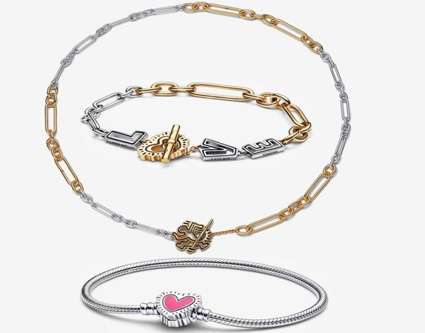 s925 love charm bracelets t buckle twocolor necklace original fit pandora jewelry women gift9970477, Golden;silver
s925 love charm bracelets t buckle twocolor necklace original fit pandora jewelry women gift9970477, Golden;silver