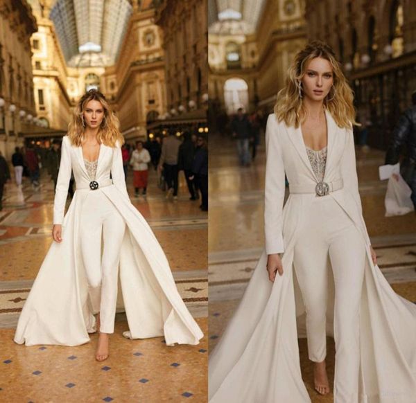 2020 new berta wedding jumpsuits lace beads overskirts a line beach wedding dress sweep train long sleeves satin boho vestidos de 4595761, White
2020 new berta wedding jumpsuits lace beads overskirts a line beach wedding dress sweep train long sleeves satin boho vestidos de 4595761, White