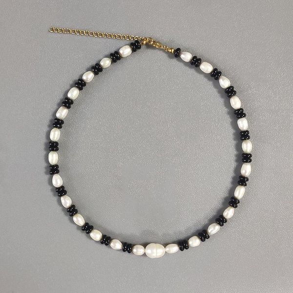 necklaces handmade oval natural pearl necklace black stone freshwater pearl mix and match retro simple neck accessories party banquet, Silver
necklaces handmade oval natural pearl necklace black stone freshwater pearl mix and match retro simple neck accessories party banquet, Silver
