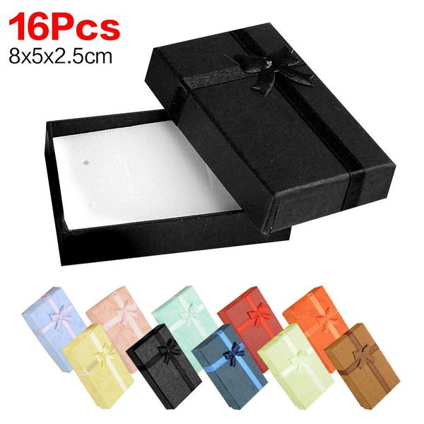 boxes 16pcs 8x5x2.5 cm jewelry sets display box cardboard necklace earrings ring box 5*8 packaging gift box with sponge satin ribbon, Black;white
boxes 16pcs 8x5x2.5 cm jewelry sets display box cardboard necklace earrings ring box 5*8 packaging gift box with sponge satin ribbon, Black;white