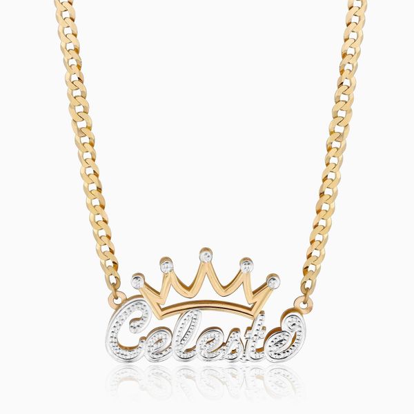necklaces personalized crown name necklace double layer two tone gold plated nameplate pendant for women gift stainless steel cuban chain, Silver
necklaces personalized crown name necklace double layer two tone gold plated nameplate pendant for women gift stainless steel cuban chain, Silver