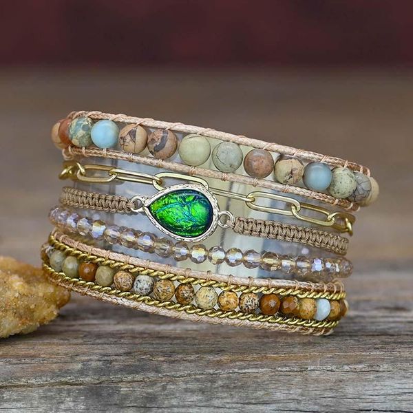 bangle bohemian green opal vegan bracelet healing natural stone 5 layers bracelet gift dropshipping, Black
bangle bohemian green opal vegan bracelet healing natural stone 5 layers bracelet gift dropshipping, Black