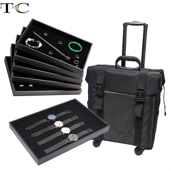 boxes nylon tool box layered multifunction jewelry case capacity makeup suitcase jewelry watch bangle storage travel trolley case, Black;white
boxes nylon tool box layered multifunction jewelry case capacity makeup suitcase jewelry watch bangle storage travel trolley case, Black;white