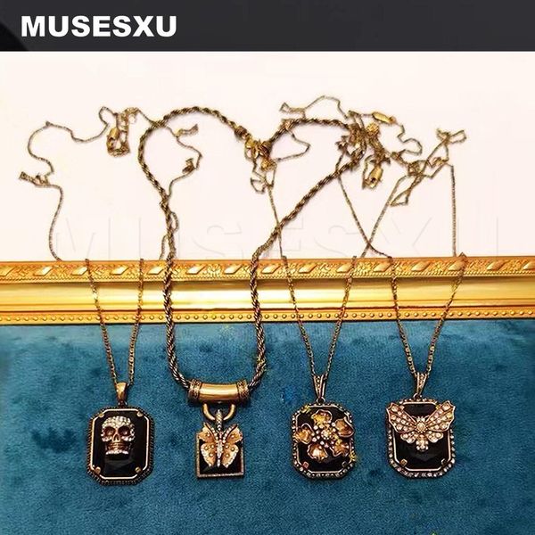necklaces jewelry accessories luxury retro brand golden butterfly skull flower black zircon pendant necklace for party gifts, Silver
necklaces jewelry accessories luxury retro brand golden butterfly skull flower black zircon pendant necklace for party gifts, Silver