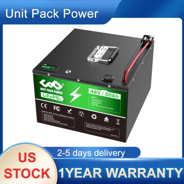 Image of LifePo4 Lithium Battery Pack Rechargeable 48V 50Ah No Charger for 1800W Motorcycle/RV Golf Cart Solar Energy/Home Energy Storage