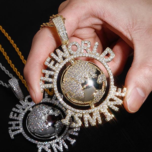 necklaces hip hop earth pendant the world is mine necklace with tennis chain fashion cz stone mens jewelry, Silver
necklaces hip hop earth pendant the world is mine necklace with tennis chain fashion cz stone mens jewelry, Silver