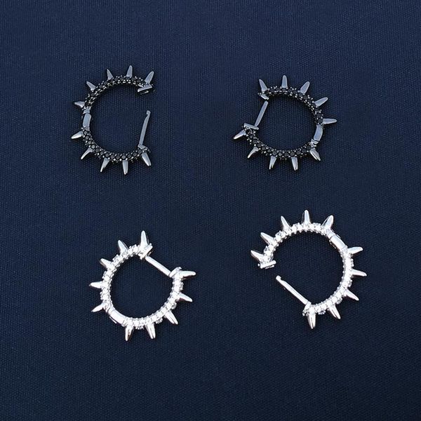 huggie sljely fashion real black 925 sterling silver spike hoop earrings micro aaa cubic zirconia women luxury brand archi noir jewelry, Golden;silver
huggie sljely fashion real black 925 sterling silver spike hoop earrings micro aaa cubic zirconia women luxury brand archi noir jewelry, Golden;silver