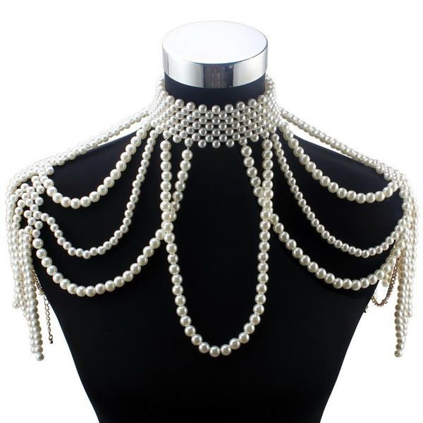 necklaces florosy long bead chain chunky simulated pearl necklace body jewelry for women costume choker pendant statement necklace new, Silver
necklaces florosy long bead chain chunky simulated pearl necklace body jewelry for women costume choker pendant statement necklace new, Silver