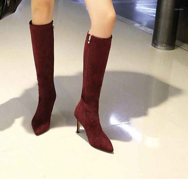 winter women039s shoes knee high school boots suede super high heels zipper ladies pointed toe boots autumn fashion large size 8683403, Black
winter women039s shoes knee high school boots suede super high heels zipper ladies pointed toe boots autumn fashion large size 8683403, Black