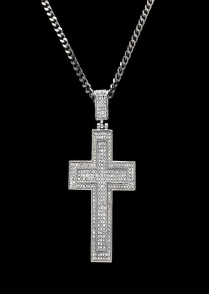 men catholic silver gold plated cross pendant necklace fashion rock style double crucifix clear stone christian jewelry for women 8170447
men catholic silver gold plated cross pendant necklace fashion rock style double crucifix clear stone christian jewelry for women 8170447