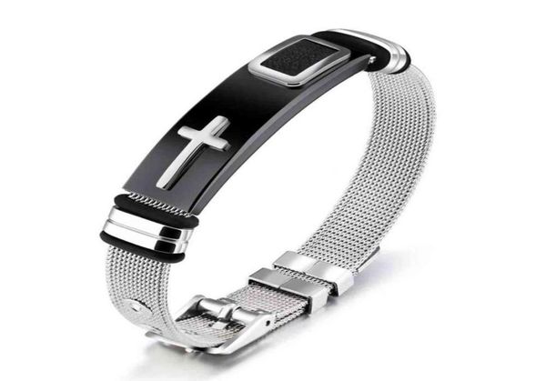 adjustable fashion accessories for individual ornaments of titanium steel boy039s bracelet with gold cross between mesh band7486711, Black
adjustable fashion accessories for individual ornaments of titanium steel boy039s bracelet with gold cross between mesh band7486711, Black