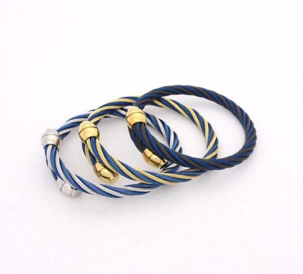 jsbao menwomen fashion jewelry gold black blue colour stainless steel wire wild cable bangle for women gift2421735
jsbao menwomen fashion jewelry gold black blue colour stainless steel wire wild cable bangle for women gift2421735