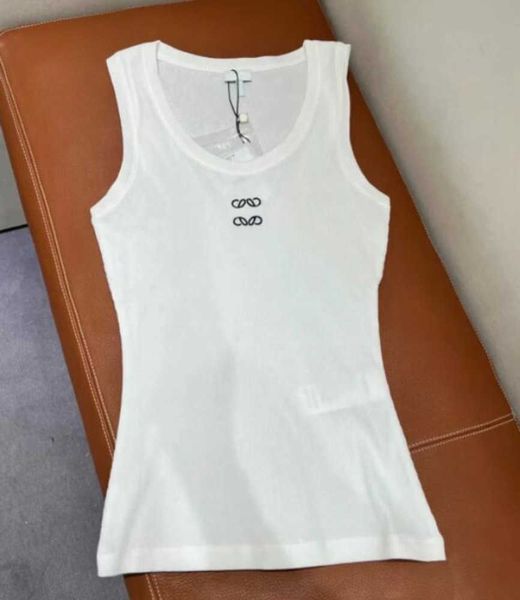 original standard the same women's tanks lo classic embroidery camisole designer high-end luxury knitted pure cotton suspenders t short, White
original standard the same women's tanks lo classic embroidery camisole designer high-end luxury knitted pure cotton suspenders t short, White