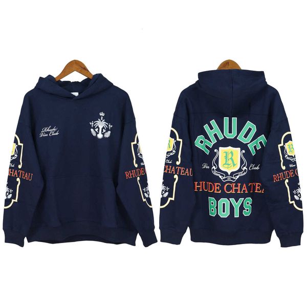 2023 men's hoodie long sleeve rhude high-quality tess designer casual fashion club wine red printed cotton knit 400g terry sweater top, Black
2023 men's hoodie long sleeve rhude high-quality tess designer casual fashion club wine red printed cotton knit 400g terry sweater top, Black