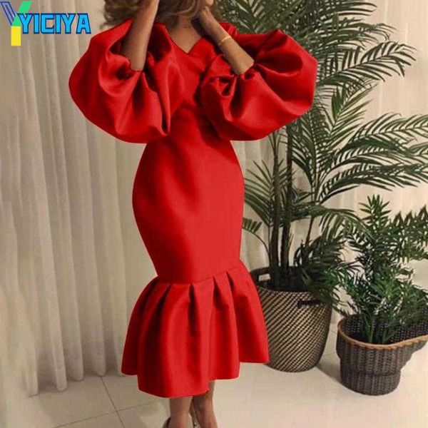 yiciya casual dresses office ladies long lantern sleeve v-neck ruffles slim bodycon dress evening party women elegant vintage mermaid, Black;gray
yiciya casual dresses office ladies long lantern sleeve v-neck ruffles slim bodycon dress evening party women elegant vintage mermaid, Black;gray