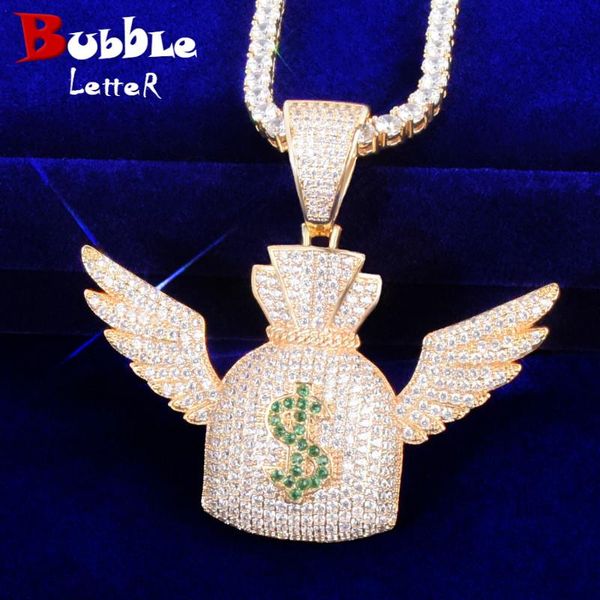 necklaces dollar bag wing pendant gold color plated cubic zircon men's hip hop rock jewelry, Silver
necklaces dollar bag wing pendant gold color plated cubic zircon men's hip hop rock jewelry, Silver