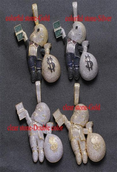 5 colors large size brass cz stone cartoon men money bag pendant hip hop necklace jewelry blingbling iced out cn044 21875549, Silver 
5 colors large size brass cz stone cartoon men money bag pendant hip hop necklace jewelry blingbling iced out cn044 21875549, Silver