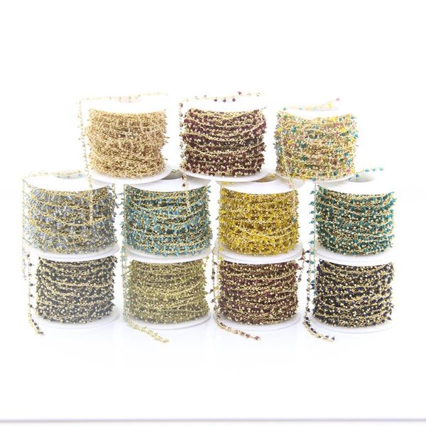 polish 5meter 11color choice 2mm faceted round glass beads rosary chains plated gold brass wrapped small glass beaded necklace chains, Blue
polish 5meter 11color choice 2mm faceted round glass beads rosary chains plated gold brass wrapped small glass beaded necklace chains, Blue