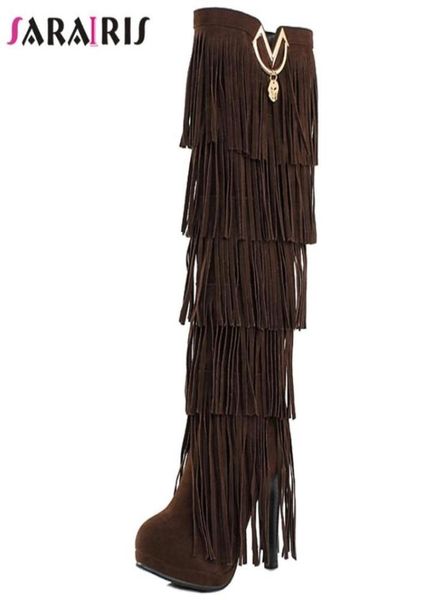 sarairis female round toe flock high heels boots 2020 casual wedding office boots women fringe mid calf shoes woman3914772, Black
sarairis female round toe flock high heels boots 2020 casual wedding office boots women fringe mid calf shoes woman3914772, Black