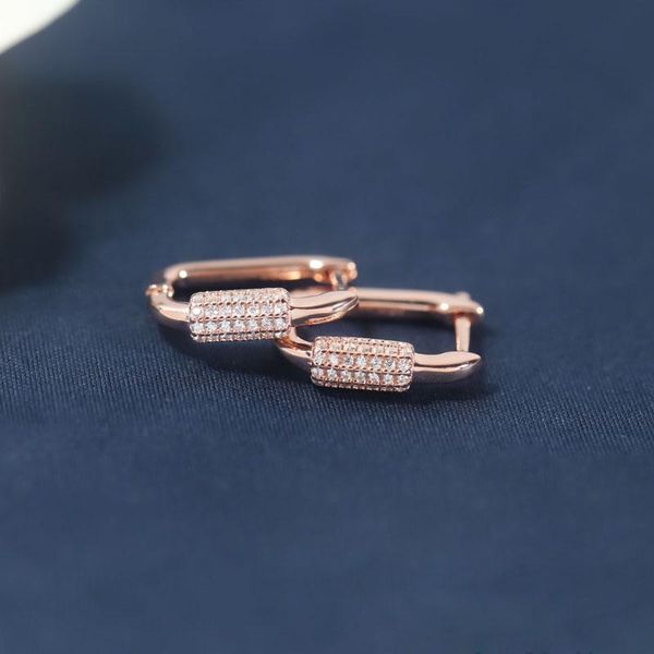 huggie sljely fashion real 925 sterling silver pink gold color chain link earrings micro zircon stones women luxury brand party jewelry, Golden;silver
huggie sljely fashion real 925 sterling silver pink gold color chain link earrings micro zircon stones women luxury brand party jewelry, Golden;silver