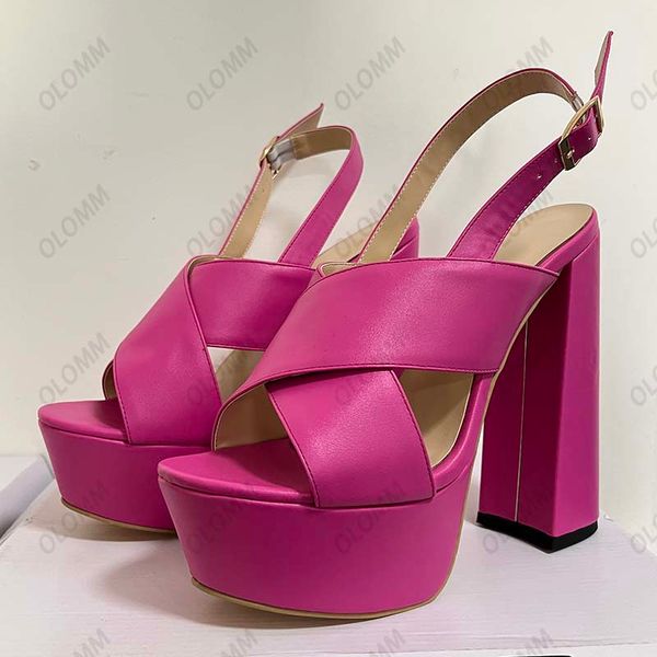 olomm handmade women summer sandals chunky heels open toe gorgeous fuchsia party shoes ladies us size 35 43 44 45 46 47, Black
olomm handmade women summer sandals chunky heels open toe gorgeous fuchsia party shoes ladies us size 35 43 44 45 46 47, Black