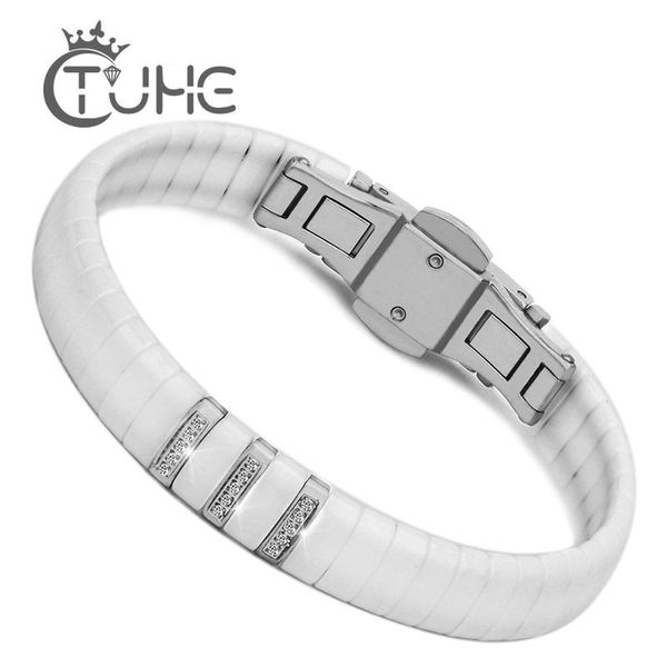 bangle good quality stainless steel women men bracelet with cubic zircons never lose color black white ceramic bangle bracelet gift
bangle good quality stainless steel women men bracelet with cubic zircons never lose color black white ceramic bangle bracelet gift