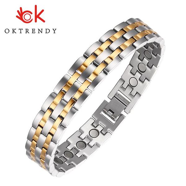 bangle magnetic stainless steel bracelet 20.5cm for men gold color powerful magnet health energy bracelets pulseira magnetica, Black
bangle magnetic stainless steel bracelet 20.5cm for men gold color powerful magnet health energy bracelets pulseira magnetica, Black