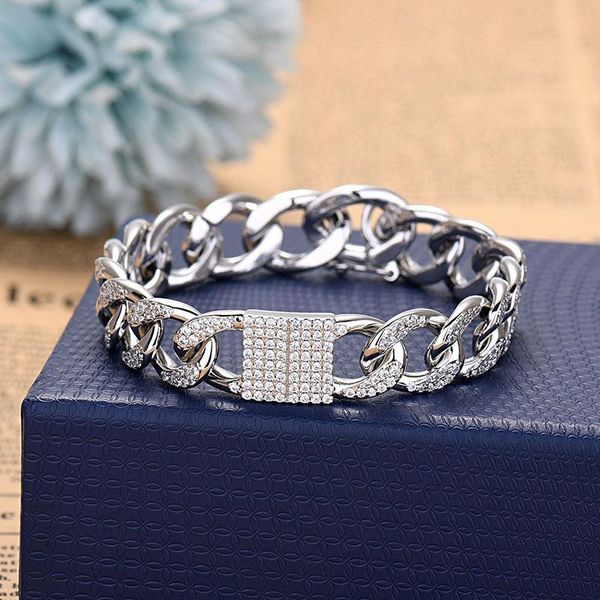bangle 925 silver plated european and american fashion trend of chain bracelet for women jewelry dj1926, Black
bangle 925 silver plated european and american fashion trend of chain bracelet for women jewelry dj1926, Black