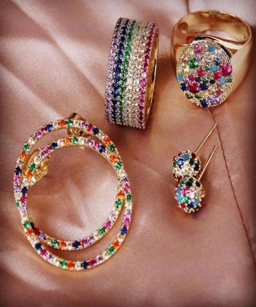 2021 valentine039s day gift double round circle mix colorful cz women classic jewelry new design necklace earring s4466839, Silver
2021 valentine039s day gift double round circle mix colorful cz women classic jewelry new design necklace earring s4466839, Silver