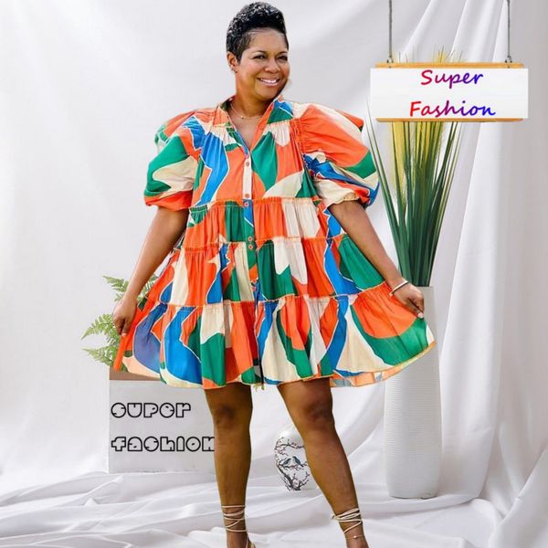 plus size dresses wsfec l-4xl spring summer size women clothing fashion printing ruffles loose casual trend midi shirt dress 230520, Black
plus size dresses wsfec l-4xl spring summer size women clothing fashion printing ruffles loose casual trend midi shirt dress 230520, Black