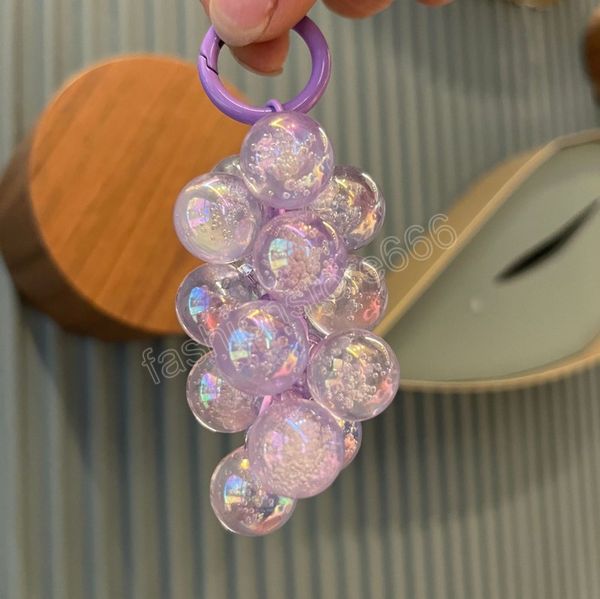 creative acrylic beaded keychain luminous grape pendant keyring for women girls handbag charms pendant keyring car key holder, Silver
creative acrylic beaded keychain luminous grape pendant keyring for women girls handbag charms pendant keyring car key holder, Silver