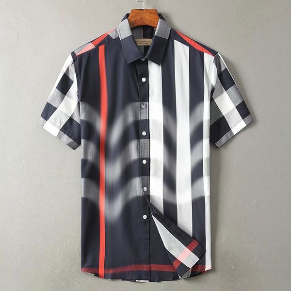 mens casual shirt short sleeve burbrery famous luxury designer mixed color plaid polo collar classic fashion bur breathable pure cotton casu, White;black
mens casual shirt short sleeve burbrery famous luxury designer mixed color plaid polo collar classic fashion bur breathable pure cotton casu, White;black