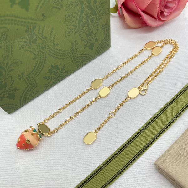 girls' multicolored strawberry pendant necklace lovely party jewelry stainless steel jewelry anti allergy chain gift for lady, Silver
girls' multicolored strawberry pendant necklace lovely party jewelry stainless steel jewelry anti allergy chain gift for lady, Silver