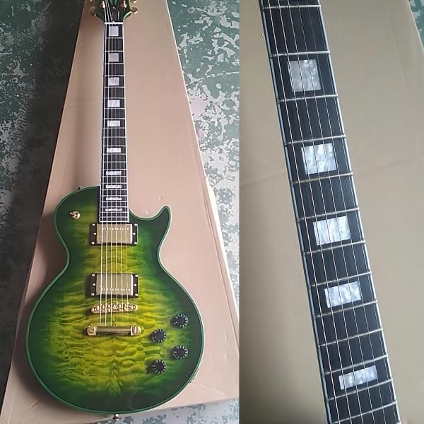 classic lp custom green metallic paints electric guitar with cream pickguard gold hardware258654
classic lp custom green metallic paints electric guitar with cream pickguard gold hardware258654