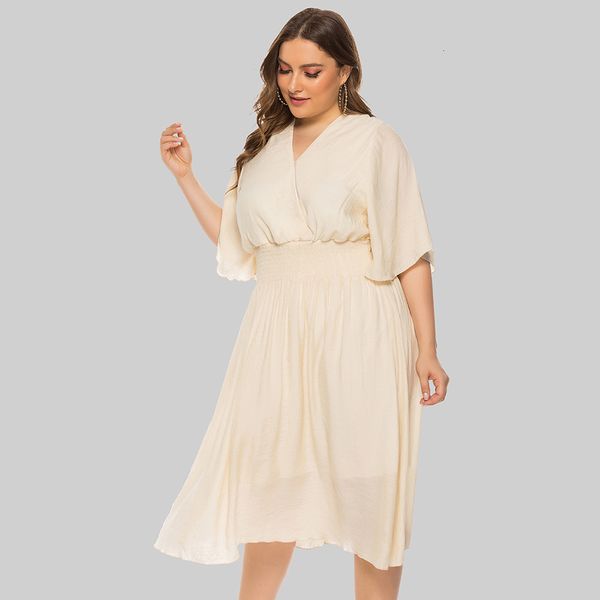 plus size dresses size women summer fashion lady solid color v-neck temperament short-sleeved dress casual large elegant 230520, Black
plus size dresses size women summer fashion lady solid color v-neck temperament short-sleeved dress casual large elegant 230520, Black