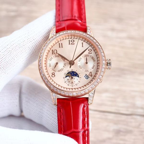 women watch designer watches mechanical automatic luxury watch diamond inlay 36mm rose gold casual leather, Slivery;brown
women watch designer watches mechanical automatic luxury watch diamond inlay 36mm rose gold casual leather, Slivery;brown