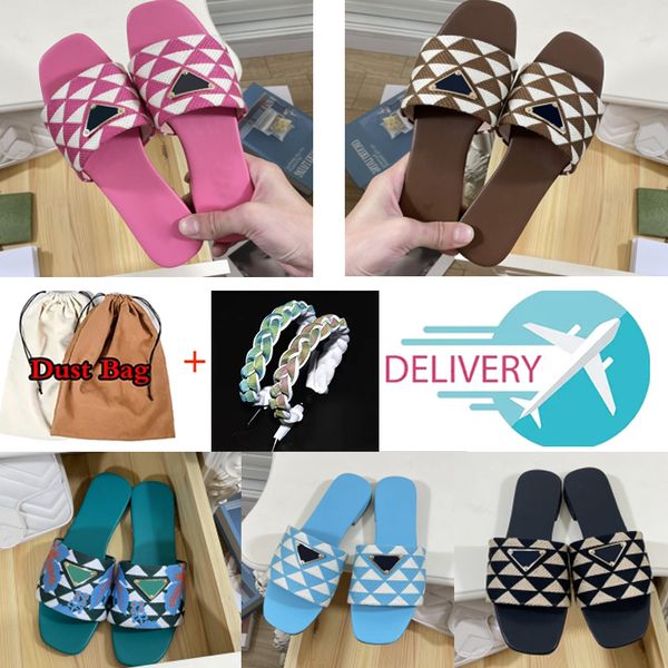 fashion slippers womens embroidered fabric slides triangle label luxury metal designer slipper plaid scuffs models casual street flats color, Black
fashion slippers womens embroidered fabric slides triangle label luxury metal designer slipper plaid scuffs models casual street flats color, Black