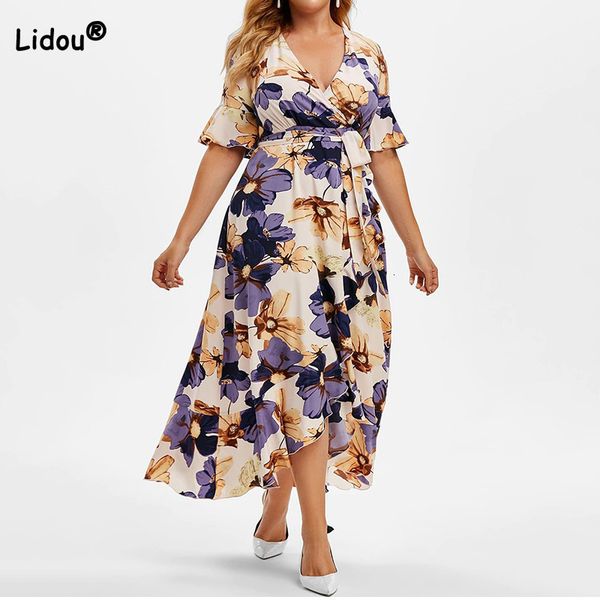 plus size dresses bohemian v-neck flowers printing fishtail swing skirt casual bandage short sleeve waist loose irregular size female 230520, Black
plus size dresses bohemian v-neck flowers printing fishtail swing skirt casual bandage short sleeve waist loose irregular size female 230520, Black