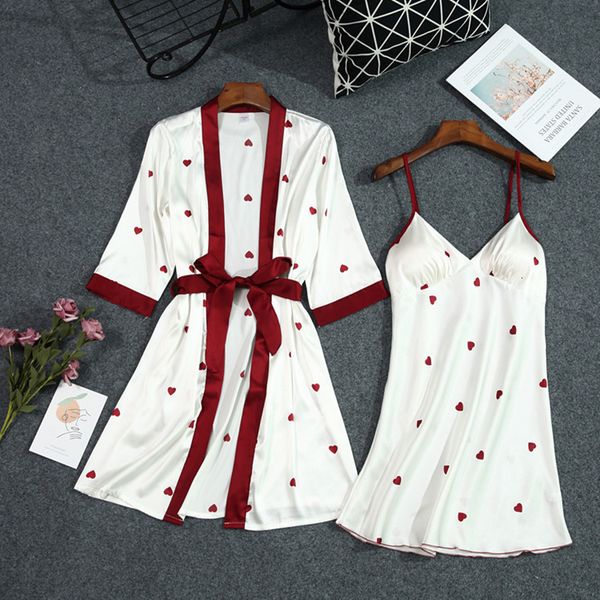 women's sleepwear lisacmvpnel summer print women robe set with belt chest pad bathrobe satin soft touch pyjamas 230520, Black;red
women's sleepwear lisacmvpnel summer print women robe set with belt chest pad bathrobe satin soft touch pyjamas 230520, Black;red